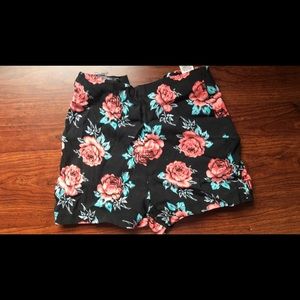 Charlotte Russe floral high waisted shorts